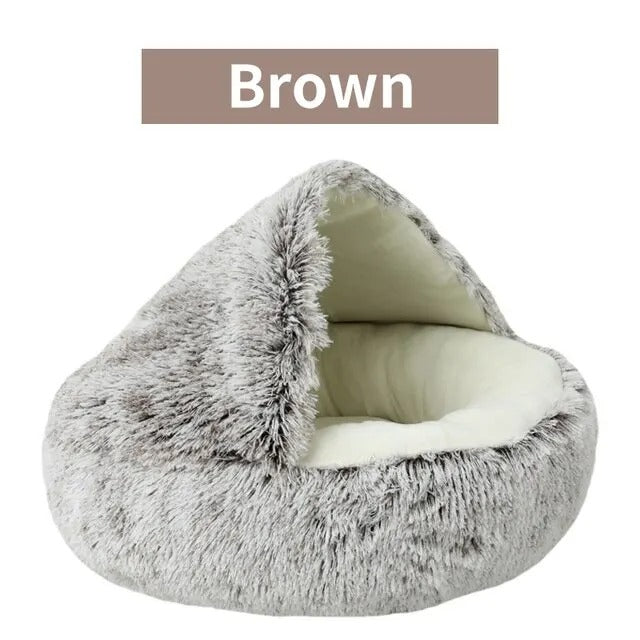 Cosy Plush Cat Bed With Cover