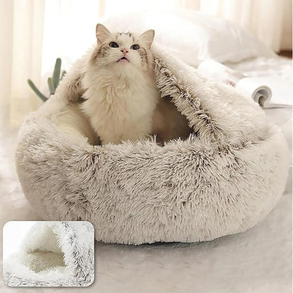 Cosy Plush Cat Bed With Cover