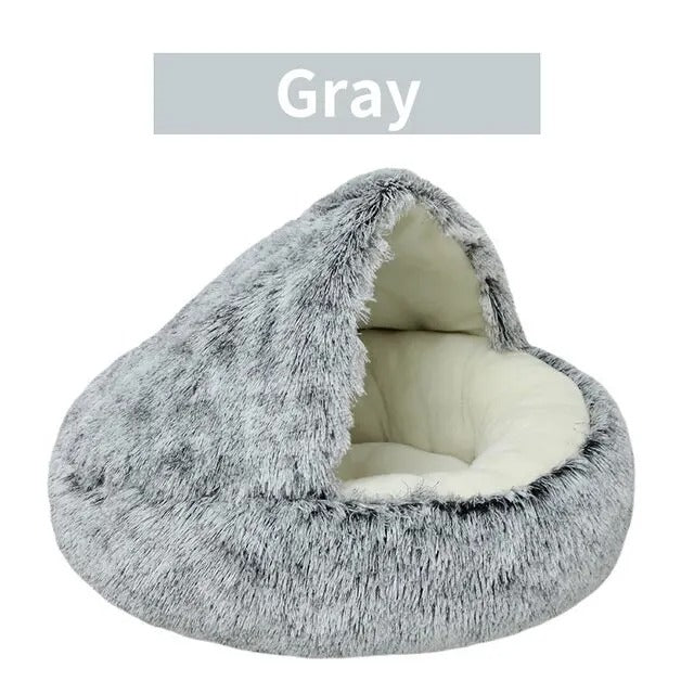 Cosy Plush Cat Bed With Cover